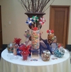 Use of wedding themed center piece adds dimension