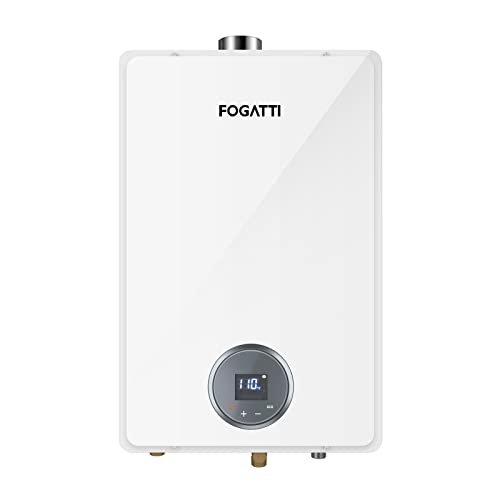 Natural Gas Tankless Water Heater, FOGATTI Indoor 7.5 GPM, 170,000 BTU White Instant Hot Water Heater, InstaGas Comfort 170 Series Natural Gas Tankless Water Heater, FOGATTI Indoor 7.5 GPM, 170,000 BTU White Instant Hot Water Heater, InstaGas Comfort 170 Series