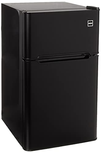 RCA - 2-Door - Compact Refrigerator/Freezer - Reversible Doors - Adjustable Thermostat - 3.2 Cu. Ft. - Black, RCA - 2-Door - Compact Refrigerator/Freezer - Reversible Doors - Adjustable Thermostat - 3.2 Cu. Ft. - Black,