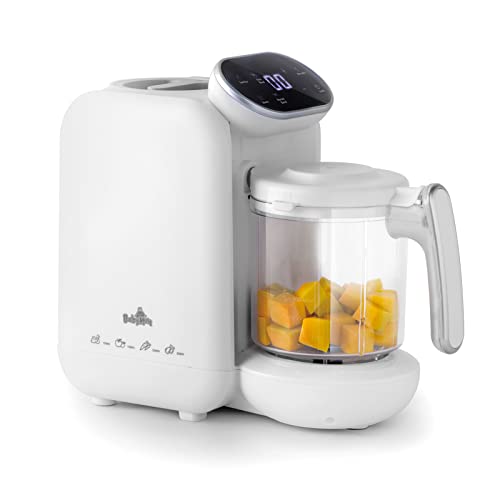 Baby Food Maker | Baby Food Processor Blender Mill Grinder Steamer | Purée Blender Maker for Babies | Ergonomic Touch Screen Control | Bottle Warmer Function | Free Baby Food Recipe Book Baby Food Maker | Baby Food Processor Blender Mill Grinder Steamer | Purée Blender Maker for Babies | Ergonomic Touch Screen Control | Bottle Warmer Function | Free Baby Food Recipe Book
