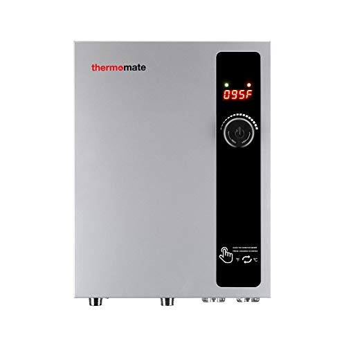 Tankless Water Heater Electric 27kW 240 Volt, thermomate On Demand Instant Endless Hot Water Heater, Digital Temperature Display for Residential Whole House Shower, 114A GRAY Tankless Water Heater Electric 27kW 240 Volt, thermomate On Demand Instant Endless Hot Water Heater, Digital Temperature Display for Residential Whole House Shower, 114A GRAY