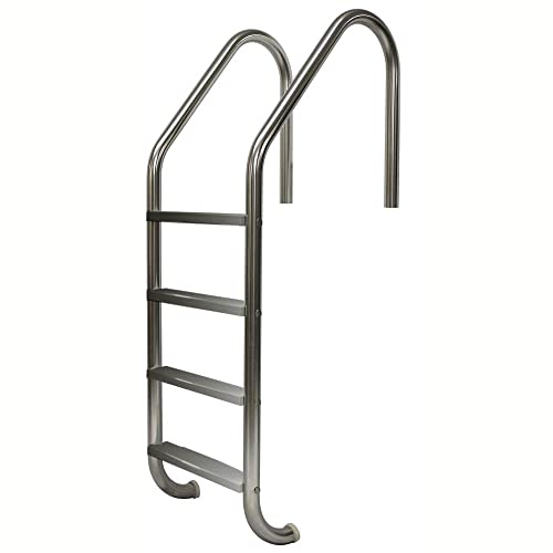 Aqua Select 4-Step Stainless Steel Pool Ladder | Entry and Exit System for In-Ground Swimming Pools | 1.90-Inch Outer Diameter Aqua Select 4-Step Stainless Steel Pool Ladder | Entry and Exit System for In-Ground Swimming Pools | 1.90-Inch Outer Diameter