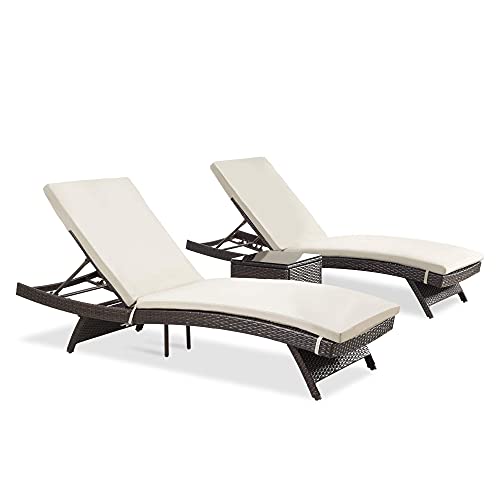 PAMAPIC Patio Chaise Lounge Set 3 Pieces,Patio Lounge Chair with Adjustable Backrest and Removable Cushion, Outdoor Pool Lounge Chair Set for Patio Poolside Backyard Porch PAMAPIC Patio Chaise Lounge Set 3 Pieces,Patio Lounge Chair with Adjustable Backrest and Removable Cushion, Outdoor Pool Lounge Chair Set for Patio Poolside Backyard Porch