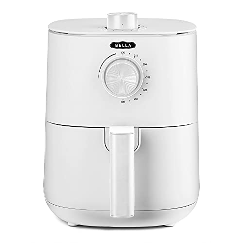 BELLA 2.9QT Manual Air Fryer, No Pre-Heat Needed, No-Oil Frying, Fast Healthy Evenly Cooked Meal Every Time, Removeable Dishwasher Safe Non Stick Pan and Crisping Tray for Easy Clean Up, Matte White BELLA 2.9QT Manual Air Fryer, No Pre-Heat Needed, No-Oil Frying, Fast Healthy Evenly Cooked Meal Every Time, Removeable Dishwasher Safe Non Stick Pan and Crisping Tray for Easy Clean Up, Matte White