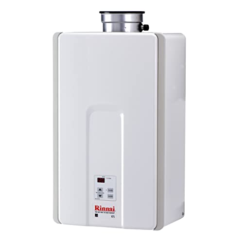 Rinnai V75iN Non-Condensing Natural Gas Tankless Water Heater, Indoor Installation, Up to 7.5 GPM Rinnai V75iN Non-Condensing Natural Gas Tankless Water Heater, Indoor Installation, Up to 7.5 GPM