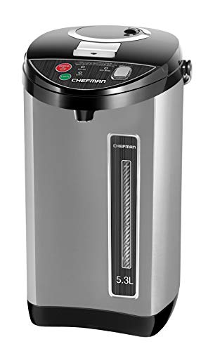 Chefman Electric Hot Water Pot Urn w/ Auto & Manual Dispense Buttons, Safety Lock, Instant Heating for Coffee & Tea, Auto-Shutoff/Boil Dry Protection, Insulated Stainless Steel, 5.3L/5.6 Qt/30+ Cups Chefman Electric Hot Water Pot Urn w/ Auto & Manual Dispense Buttons, Safety Lock, Instant Heating for Coffee & Tea, Auto-Shutoff/Boil Dry Protection, Insulated Stainless Steel, 5.3L/5.6 Qt/30+ Cups
