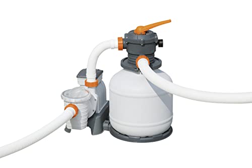 Bestway Flowclear Sand Filter Pump w/GFCI Plug | 800 Gallon/Hour Flow Rate | Cleans Water for Above Ground Pools Bestway Flowclear Sand Filter Pump w/GFCI Plug | 800 Gallon/Hour Flow Rate | Cleans Water for Above Ground Pools