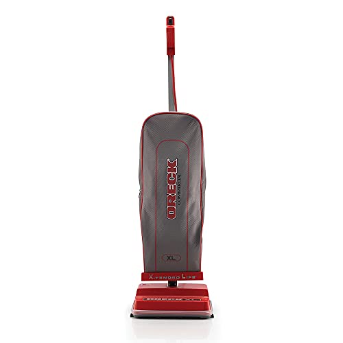 Oreck Commercial Upright Bagged Vacuum Cleaner, Lightweight, 40ft Power Cord, U2000R1, Grey/Red Oreck Commercial Upright Bagged Vacuum Cleaner, Lightweight, 40ft Power Cord, U2000R1, Grey/Red