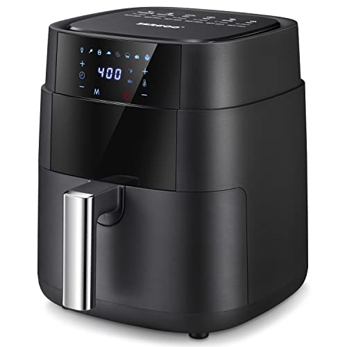 Air Fryer, ISACCO Digital Air fryer 5 Quart Smart Hot Oven Cooker 170℉ to 400℉ with Digital Touch Screen, Preheat, Ringing Reminder, , Black, 4.7L Air Fryer, ISACCO Digital Air fryer 5 Quart Smart Hot Oven Cooker 170℉ to 400℉ with Digital Touch Screen, Preheat, Ringing Reminder, , Black, 4.7L