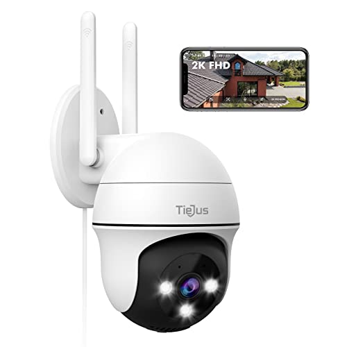 2K Security Camera Outdoor, TieJus by ZUMIMALL Outdoor Security Cameras with 360° PTZ, 24/7 Wired WiFi Home Video Surveillance/2.4G WiFi /Color Night Vision/Spotlight/Siren/2 Way Talk/SD/Cloud 2K Security Camera Outdoor, TieJus by ZUMIMALL Outdoor Security Cameras with 360° PTZ, 24/7 Wired WiFi Home Video Surveillance/2.4G WiFi /Color Night Vision/Spotlight/Siren/2 Way Talk/SD/Cloud