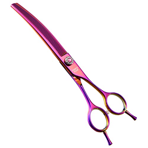 Fenice Peak Professional Dog Grooming Scissors Pet Curved Thinning Shears 7.0'' Extremely Sharp Blades 440C Steel Thinning Scissors Durable Smooth Motion & Fine Cut for Dogs and Cats (Multicolored) Fenice Peak Professional Dog Grooming Scissors Pet Curved Thinning Shears 7.0'' Extremely Sharp Blades 440C Steel Thinning Scissors Durable Smooth Motion & Fine Cut for Dogs and Cats (Multicolored)