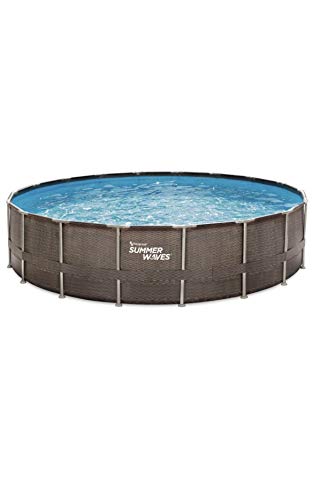 Summer Waves 18ft x 48in Above Ground Frame Pool Set with Filter Pump & Ladder Summer Waves 18ft x 48in Above Ground Frame Pool Set with Filter Pump & Ladder