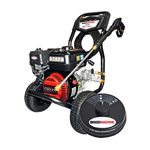 Simpson Cleaning CM61248-S Clean Machine 3400 PSI Gas Pressure Washer, 2.5 GPM, CRX Engine, Includes 15-Inch Surface Cleaner, Spray Gun and Wand, 4 QC Nozzle Tips, 5/16-in. x 25-ft. Hose, Black/Red Simpson Cleaning CM61248-S Clean Machine 3400 PSI Gas Pressure Washer, 2.5 GPM, CRX Engine, Includes 15-Inch Surface Cleaner, Spray Gun and Wand, 4 QC Nozzle Tips, 5/16-in. x 25-ft. Hose, Black/Red