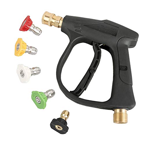 Sooprinse High Pressure Washer Gun,3000 PSI Max with 5 Color Quick Connect Nozzles M22 Hose Connector 3.0 TIP Sooprinse High Pressure Washer Gun,3000 PSI Max with 5 Color Quick Connect Nozzles M22 Hose Connector 3.0 TIP