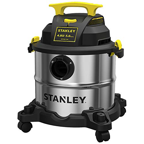 STANLEY SL18115 Wet/Dry Vacuum, 5 Gallon, 4 Horsepower, Stainless Steel Tank, 4.0 HP, 50" Sealed Pressure, Silver+Yellow STANLEY SL18115 Wet/Dry Vacuum, 5 Gallon, 4 Horsepower, Stainless Steel Tank, 4.0 HP, 50" Sealed Pressure, Silver+Yellow