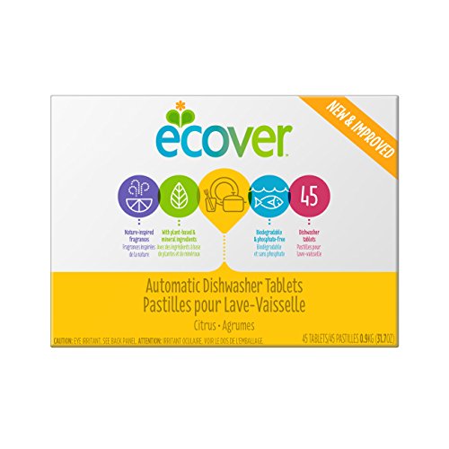 Ecover Automatic Dishwasher Soap Tablets, Citrus, 45 Count Ecover Automatic Dishwasher Soap Tablets, Citrus, 45 Count