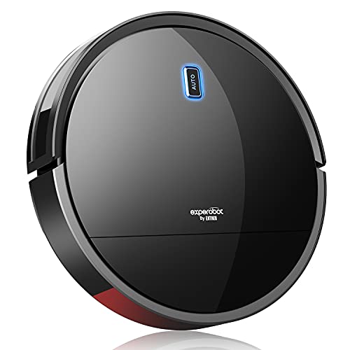 Enther Robot Vacuum Cleaner, Robotic Vacuum Cleaner with Gyro Navigation, 2600mAh, 120mins Run Time, Super-Thin, 6 Clean Modes, Self-Charging for Pet Hair Hard Floors, Carpet, Black Enther Robot Vacuum Cleaner, Robotic Vacuum Cleaner with Gyro Navigation, 2600mAh, 120mins Run Time, Super-Thin, 6 Clean Modes, Self-Charging for Pet Hair Hard Floors, Carpet, Black