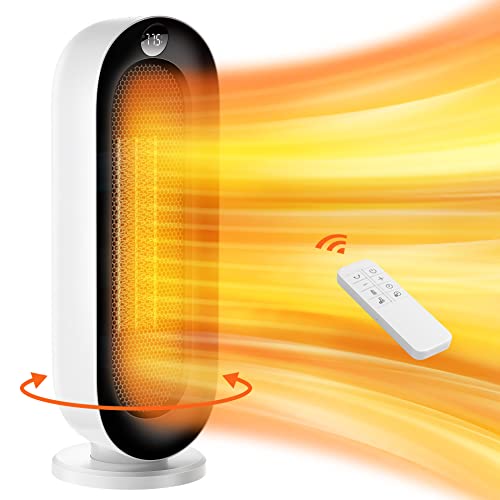 Electric Space Heater for Indoor Use – Ilake 90° Oscillating Space Heater with Remote & Thermostat, Digital Display,12H Timer, 1500W Energy Efficient, Small Space Heater for Office Home Basement Gift Electric Space Heater for Indoor Use – Ilake 90° Oscillating Space Heater with Remote & Thermostat, Digital Display,12H Timer, 1500W Energy Efficient, Small Space Heater for Office Home Basement Gift