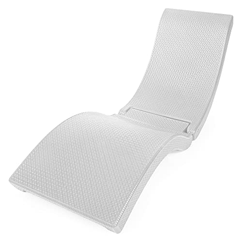 Pool Mate Luxury Swimming Pool Patio Chaise Lounge Chair, Large, White Pool Mate Luxury Swimming Pool Patio Chaise Lounge Chair, Large, White
