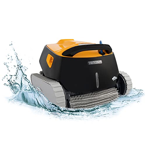 Dolphin Triton PS Automatic Robotic Pool Cleaner with Extra-Large Filter Basket and Superior Scrubbing Power, Ideal for In-ground Swimming Pools up to 50 Feet.… Dolphin Triton PS Automatic Robotic Pool Cleaner with Extra-Large Filter Basket and Superior Scrubbing Power, Ideal for In-ground Swimming Pools up to 50 Feet.…