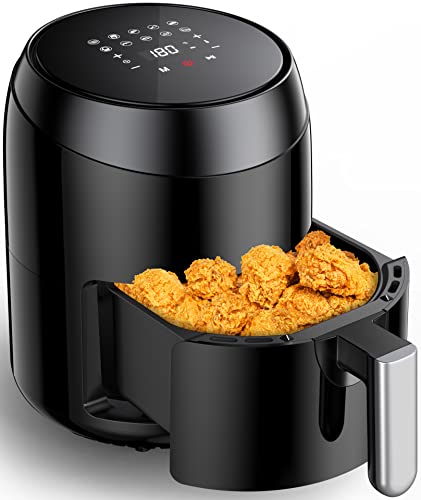 Air Fryer 4.5 Quart Small Air Fryers with 10-in-1 One-touch Program, Non-stick Basket, Dishwasher Safe, Auto Shut-Off, Compact Air Fryer for 2-3 people, Black Air Fryer 4.5 Quart Small Air Fryers with 10-in-1 One-touch Program, Non-stick Basket, Dishwasher Safe, Auto Shut-Off, Compact Air Fryer for 2-3 people, Black