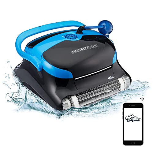 DOLPHIN Nautilus CC Plus Robotic Pool [Vacuum] Cleaner with Wi-Fi – Pool Cleaning from Anywhere, Anytime - Ideal for In-Ground Swimming Pools up to 50 Feet – Easy to Clean Top Load Filters