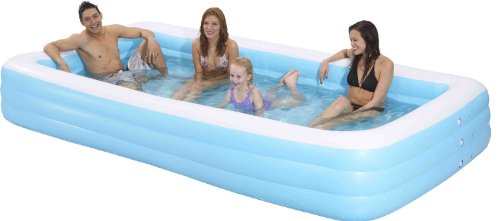 Family Kiddie Pool - Giant Inflatable Rectangular Pool - 12 Feet Long (144"x76"x22") Family Kiddie Pool - Giant Inflatable Rectangular Pool - 12 Feet Long (144"x76"x22")