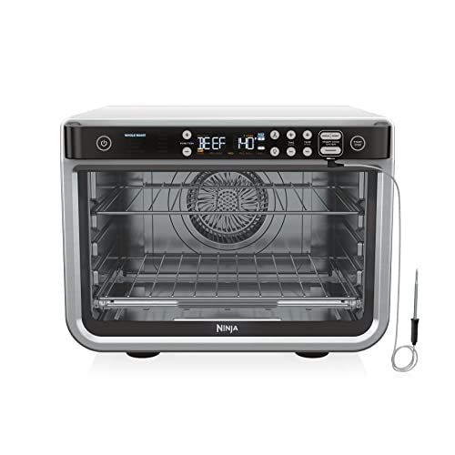 Ninja DT251 Foodi 10-in-1 Smart XL Air Fry Oven, Bake, Broil, Toast, Air Fry, Roast, Digital Toaster, Smart Thermometer, True Surround Convection up to 450°F, includes 6 trays & Recipe Guide, Silver Ninja DT251 Foodi 10-in-1 Smart XL Air Fry Oven, Bake, Broil, Toast, Air Fry, Roast, Digital Toaster, Smart Thermometer, True Surround Convection up to 450°F, includes 6 trays & Recipe Guide, Silver