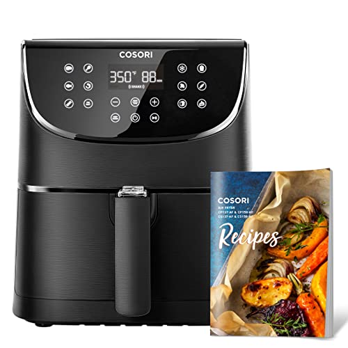 COSORI Pro Air Fryer Oven Combo, 5.8QT Max Xl Large Cooker with 300+ Recipes, One-Touch Screen with 11 Presets and Shake Reminder, Nonstick and Dishwasher-Safe Detachable Square Basket, Black COSORI Pro Air Fryer Oven Combo, 5.8QT Max Xl Large Cooker with 300+ Recipes, One-Touch Screen with 11 Presets and Shake Reminder, Nonstick and Dishwasher-Safe Detachable Square Basket, Black