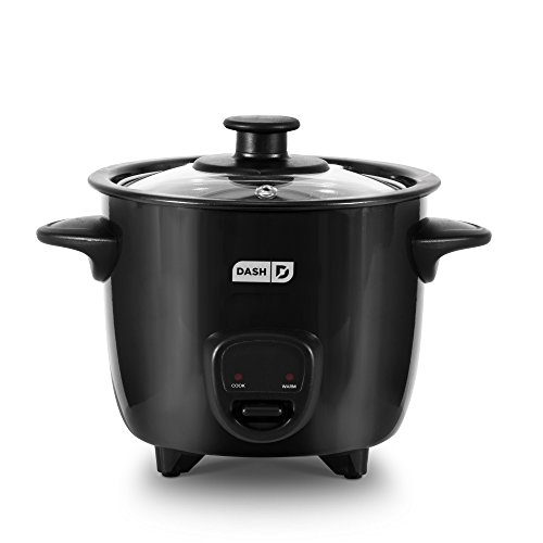 DASH Mini Rice Cooker Steamer with Removable Nonstick Pot, Keep Warm Function & Recipe Guide, 2 cups, for Soups, Stews, Grains & Oatmeal - Black DASH Mini Rice Cooker Steamer with Removable Nonstick Pot, Keep Warm Function & Recipe Guide, 2 cups, for Soups, Stews, Grains & Oatmeal - Black