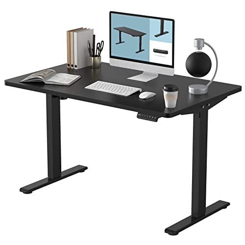 FLEXISPOT EN1 Essential Height Adjustable Desk Black 48 x 30 Inches Whole-Piece Desktop Sit Stand Up Desk with Memory Controller Home Office Standing Desk (Black Frame + 48" Black Top) FLEXISPOT EN1 Essential Height Adjustable Desk Black 48 x 30 Inches Whole-Piece Desktop Sit Stand Up Desk with Memory Controller Home Office Standing Desk (Black Frame + 48" Black Top)