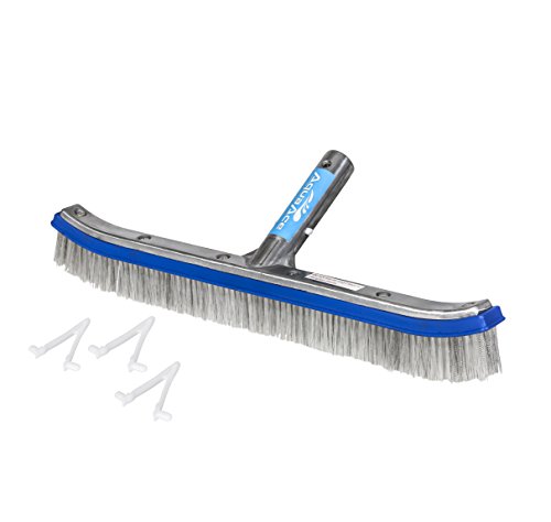 AquaAce Premium Combo Nylon and Stainless Steel Wire Bristle Pool Brush, Mixed Bristles for Extra Scrubbing Power, Three Extra V Clips, for Concrete or Gunite Pools, Not for Vinyl Pools AquaAce Premium Combo Nylon and Stainless Steel Wire Bristle Pool Brush, Mixed Bristles for Extra Scrubbing Power, Three Extra V Clips, for Concrete or Gunite Pools, Not for Vinyl Pools