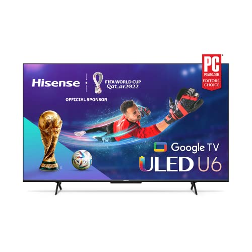 Hisense ULED 4K Premium 55U6H Quantum Dot QLED Series 55-Inch Smart Google TV, Dolby Vision Atmos, Voice Remote, Compatible with Alexa (2022 Model) Hisense ULED 4K Premium 55U6H Quantum Dot QLED Series 55-Inch Smart Google TV, Dolby Vision Atmos, Voice Remote, Compatible with Alexa (2022 Model)