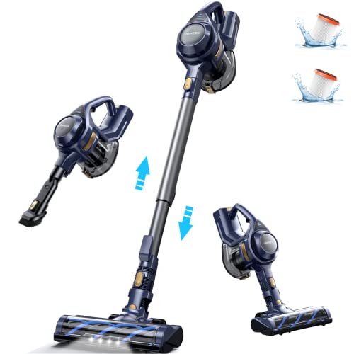 Cordless Stick Vacuum Cleaner, Voweek Lightweight Handheld Vac Powerful Suction for Hard Floor Carpet Pet Hair Car, Long Runtime Detachable Battery with LED Indicator, Self-Standing, 1.3L Dust Cup Cordless Stick Vacuum Cleaner, Voweek Lightweight Handheld Vac Powerful Suction for Hard Floor Carpet Pet Hair Car, Long Runtime Detachable Battery with LED Indicator, Self-Standing, 1.3L Dust Cup