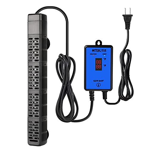 HiTauing Aquarium Heater, Upgraded 300W/500W Fish Tank Heater with Intelligent Leaving Water Automatically Stop Heating and Advanced Temperature Control System, Suitable for Saltwater and Freshwater HiTauing Aquarium Heater, Upgraded 300W/500W Fish Tank Heater with Intelligent Leaving Water Automatically Stop Heating and Advanced Temperature Control System, Suitable for Saltwater and Freshwater