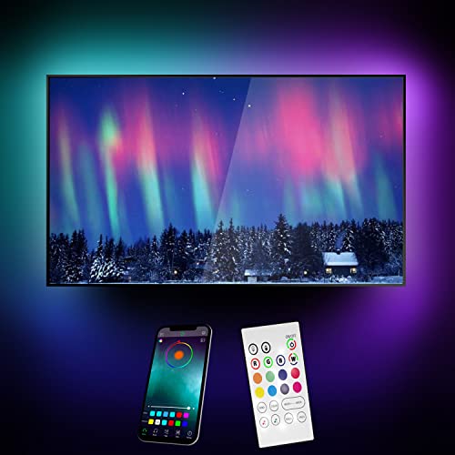 Miume Music tv Led Backlight with 16.4ft LED Strip Lights for 61-80 inch TV,RGB USB Powered TV Led Backlight with APP and Remote Control,TV Led Backlight Kit for Flat Screen TV PC Miume Music tv Led Backlight with 16.4ft LED Strip Lights for 61-80 inch TV,RGB USB Powered TV Led Backlight with APP and Remote Control,TV Led Backlight Kit for Flat Screen TV PC