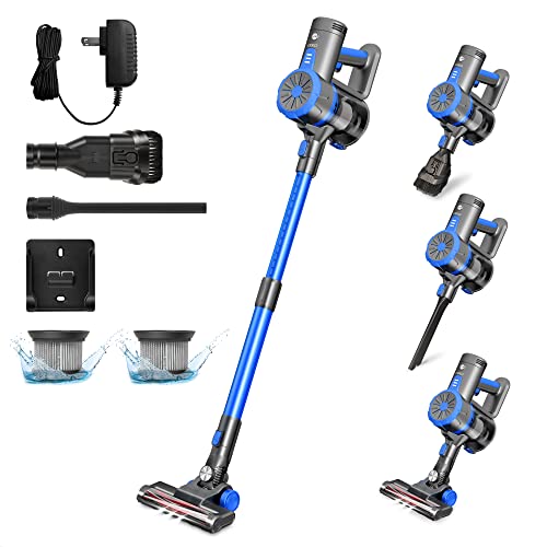 EIOEIR Cordless Stick Vacuum Cleaner, 45 Minutes Run-Time, 4 in 1 Lightweight Stick Vacuum 200W, 3 Power Modes, HEPA Filter for Hardwood Floors, Carpet, Pet Hair, Car (E20 Pro) EIOEIR Cordless Stick Vacuum Cleaner, 45 Minutes Run-Time, 4 in 1 Lightweight Stick Vacuum 200W, 3 Power Modes, HEPA Filter for Hardwood Floors, Carpet, Pet Hair, Car (E20 Pro)