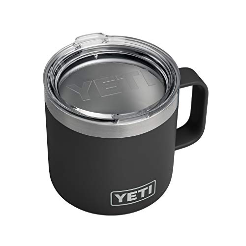 YETI Rambler 14 oz Stainless Steel Vacuum Insulated Mug with Lid, Black YETI Rambler 14 oz Stainless Steel Vacuum Insulated Mug with Lid, Black