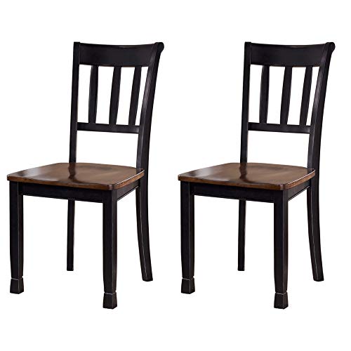 Signature Design by Ashley Owingsville Modern Farmhouse Dining Room Side Chair, Set of 2, Black and Brown Signature Design by Ashley Owingsville Modern Farmhouse Dining Room Side Chair, Set of 2, Black and Brown