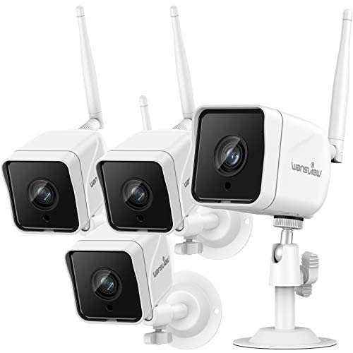 Security Camera Outdoor , Wansview 1080P Wired WiFi IP66 Waterproof Surveillance Home Camera with Motion Detection, 2-Way Audio, Night Vision,SD Card Storage and Works with Alexa W6-4PACK (White) Security Camera Outdoor , Wansview 1080P Wired WiFi IP66 Waterproof Surveillance Home Camera with Motion Detection, 2-Way Audio, Night Vision,SD Card Storage and Works with Alexa W6-4PACK (White)