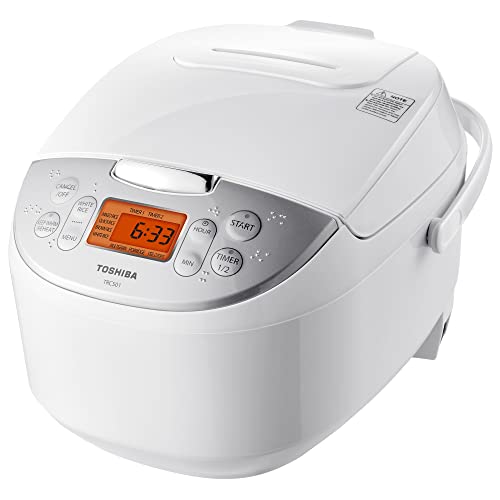 Toshiba Rice Cooker 6 Cups Uncooked (3L) with Fuzzy Logic and One-Touch Cooking, White Toshiba Rice Cooker 6 Cups Uncooked (3L) with Fuzzy Logic and One-Touch Cooking, White