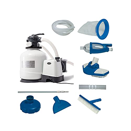 Intex 3000 GPH Above Ground Pool Sand Filter Pump w/ Deluxe Pool Maintenance Kit Intex 3000 GPH Above Ground Pool Sand Filter Pump w/ Deluxe Pool Maintenance Kit