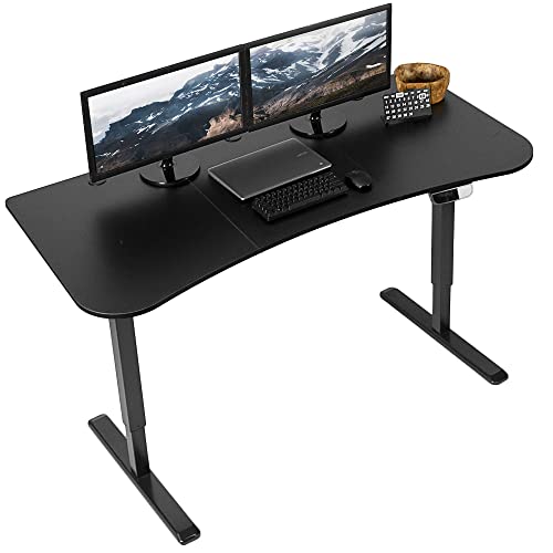 VIVO Electric Height Adjustable 63 x 32 inch Stand Up Desk, Complete Active Workstation with 3 Section Black Table Top, Black Frame, Touch Screen Controller, DESK-KIT-2E1B VIVO Electric Height Adjustable 63 x 32 inch Stand Up Desk, Complete Active Workstation with 3 Section Black Table Top, Black Frame, Touch Screen Controller, DESK-KIT-2E1B