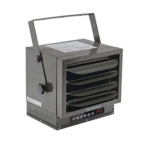 Comfort Zone CZ230ER 7,500-Watt, 240v Hard-Wired Digital Fan-Forced Ceiling Mount Heater with Full-Function Remote, Overheat Protection, Digital Thermostat, and 12-Hour Timer, Silver Comfort Zone CZ230ER 7,500-Watt, 240v Hard-Wired Digital Fan-Forced Ceiling Mount Heater with Full-Function Remote, Overheat Protection, Digital Thermostat, and 12-Hour Timer, Silver