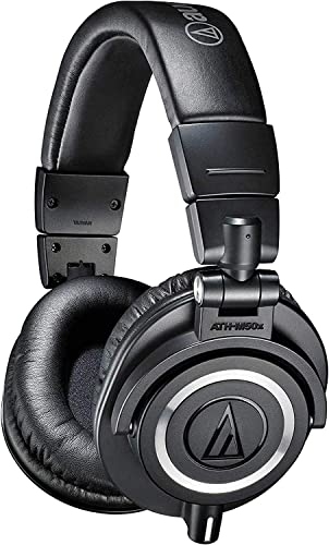 Audio-Technica ATH-M50X Professional Studio Monitor Headphones, Black, Professional Grade, Critically Acclaimed, with Detachable Cable Audio-Technica ATH-M50X Professional Studio Monitor Headphones, Black, Professional Grade, Critically Acclaimed, with Detachable Cable