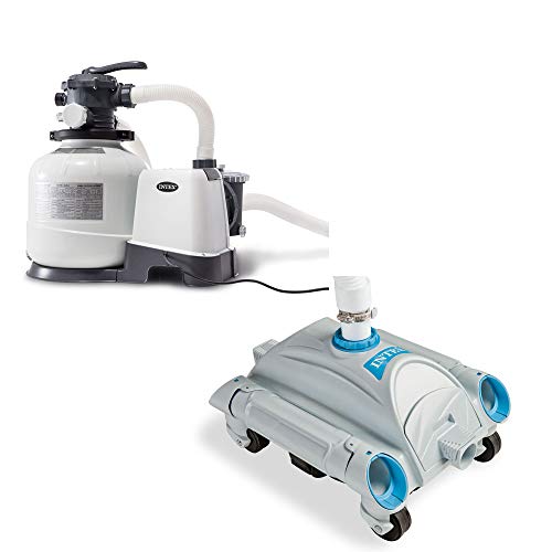 Intex 2800 GPH Above Ground Pool Sand Filter Pump and Automatic Pool Vacuum Intex 2800 GPH Above Ground Pool Sand Filter Pump and Automatic Pool Vacuum