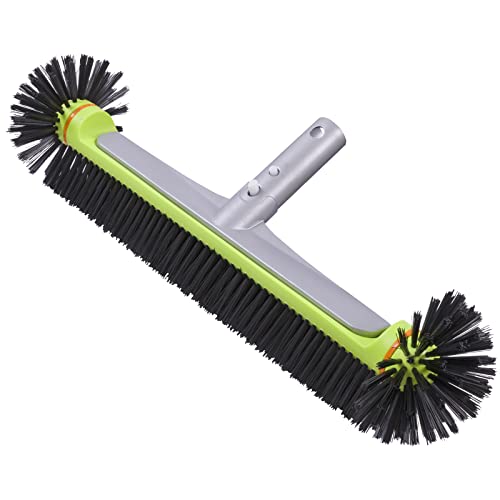 Heavy Duty Round Pool Brush for Wall & Tile with Reinforced Aluminium Back, Premium Strong Bristle Brush Heavy Duty Round Pool Brush for Wall & Tile with Reinforced Aluminium Back, Premium Strong Bristle Brush