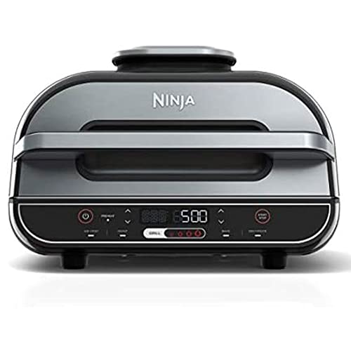 Ninja Foodi 5 In 1 Indoor Grill and Air Fryer with Surround Searing, Removable Grill Gate, Crisper Basket, Cooking Pot, and Smoke Control System Ninja Foodi 5 In 1 Indoor Grill and Air Fryer with Surround Searing, Removable Grill Gate, Crisper Basket, Cooking Pot, and Smoke Control System