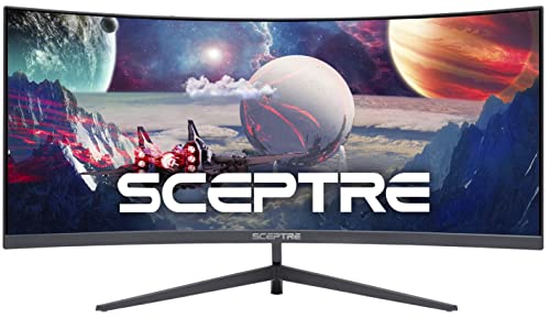 Sceptre 30-inch Curved Gaming Monitor 21:9 2560x1080 Ultra Wide Ultra Slim HDMI DisplayPort up to 200Hz Build-in Speakers, Metal Black (C305B-200UN1) Sceptre 30-inch Curved Gaming Monitor 21:9 2560x1080 Ultra Wide Ultra Slim HDMI DisplayPort up to 200Hz Build-in Speakers, Metal Black (C305B-200UN1)