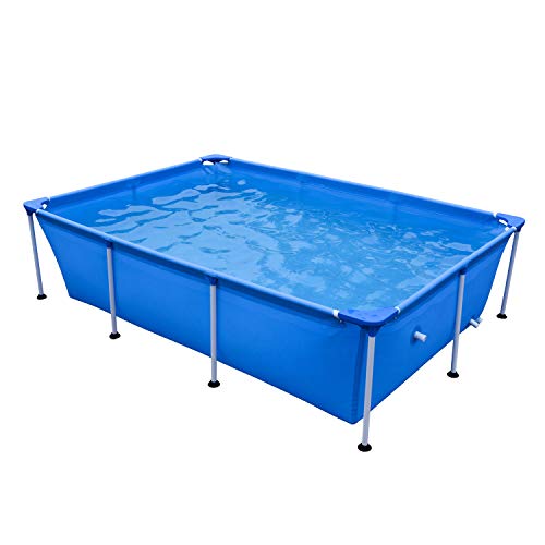 JLeisure Avenli 17818 8.5 x 6 x 2 Feet Outdoor Backyard Above Ground Rectangular Steel Frame Swimming Pool with Repair Kit for Kids and Adults, Blue JLeisure Avenli 17818 8.5 x 6 x 2 Feet Outdoor Backyard Above Ground Rectangular Steel Frame Swimming Pool with Repair Kit for Kids and Adults, Blue